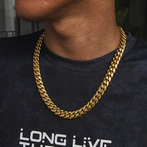 The Gold Gods Diamond Miami Cuban Link Chain for Men — 18k 